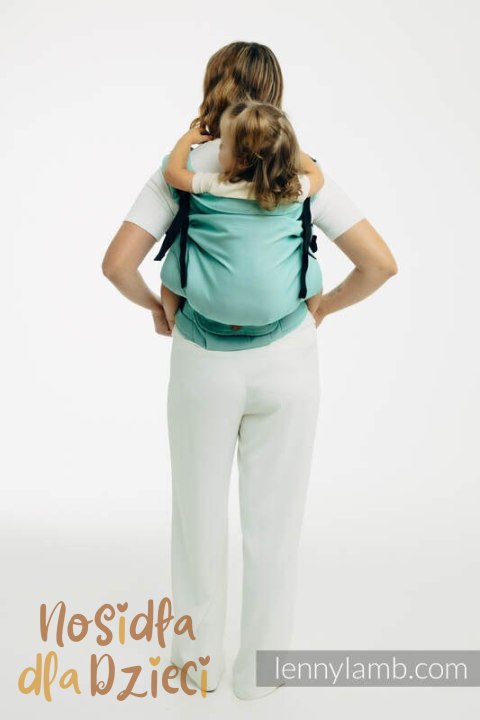Nosidełko LennyPreschool z tkaniny skośno-krzyżowej 100% bawełna, rozmiar preschool - MATCHA