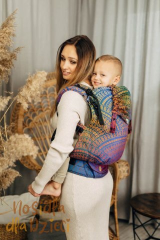 Nosidełko LennyPreschool z tkaniny żakardowej 100% bawełna, rozmiar preschool - PAWI OGON - BOLERO