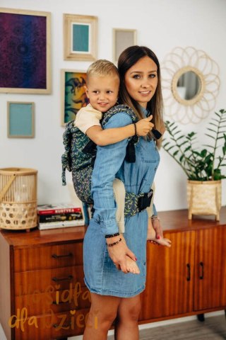 Nosidełko LennyPreschool z tkaniny żakardowej 100% bawełna, rozmiar preschool - ZACZAROWANY ZAKĄTEK - IN BLOOM (drugi gatunek)