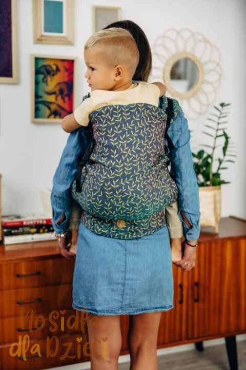 Nosidełko LennyPreschool z tkaniny żakardowej 100% bawełna, rozmiar preschool - ZACZAROWANY ZAKĄTEK - IN BLOOM (drugi gatunek)