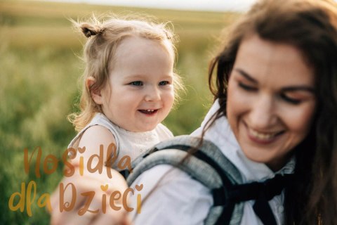 Nosidełko LennyPreschool z tkaniny żakardowej 100% len, rozmiar preschool - ARROW - WAVE (drugi gatunek)