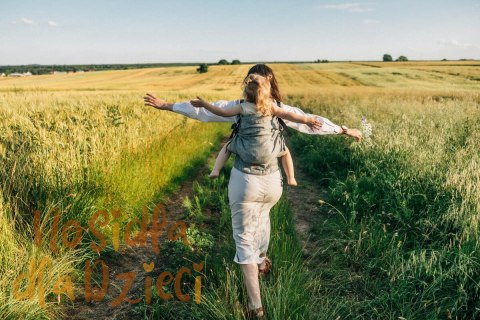 Nosidełko LennyPreschool z tkaniny żakardowej 100% len, rozmiar preschool - ARROW - WAVE (drugi gatunek)