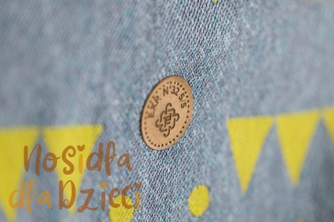 Nosidełko LennyPreschool z tkaniny żakardowej, rozmiar preschool (37% bawełna czesana, 28% wełna merino, 23% jedwab noil, 8% je