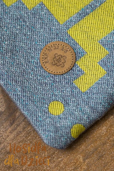 Nosidełko LennyPreschool z tkaniny żakardowej, rozmiar preschool (37% bawełna czesana, 28% wełna merino, 23% jedwab noil, 8% je