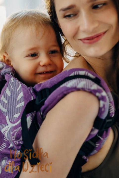 Nosidełko LennyPreschool z tkaniny żakardowej, rozmiar preschool (39% wełna merino, 28% bawełna czesana, 23% len, 10% jedwab tu