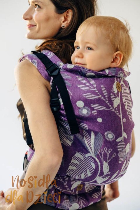 Nosidełko LennyPreschool z tkaniny żakardowej, rozmiar preschool (39% wełna merino, 28% bawełna czesana, 23% len, 10% jedwab tu