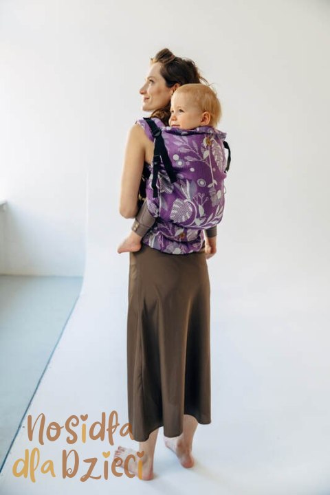 Nosidełko LennyPreschool z tkaniny żakardowej, rozmiar preschool (39% wełna merino, 28% bawełna czesana, 23% len, 10% jedwab tu