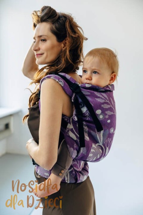 Nosidełko LennyPreschool z tkaniny żakardowej, rozmiar preschool (39% wełna merino, 28% bawełna czesana, 23% len, 10% jedwab tu