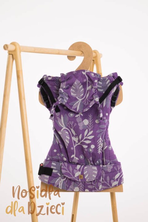 Nosidełko LennyPreschool z tkaniny żakardowej, rozmiar preschool (39% wełna merino, 28% bawełna czesana, 23% len, 10% jedwab tu