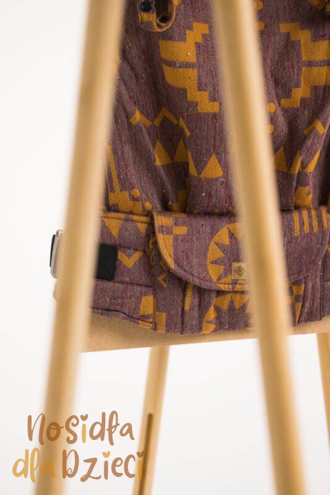 Nosidełko LennyPreschool z tkaniny żakardowej, rozmiar preschool (45% jedwab tussah, 32% bawełna czesana, 8% wełna merino, 8% k