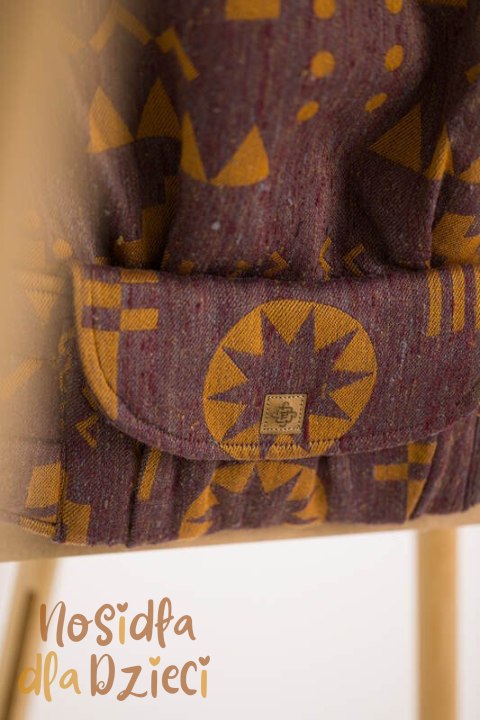 Nosidełko LennyPreschool z tkaniny żakardowej, rozmiar preschool (45% jedwab tussah, 32% bawełna czesana, 8% wełna merino, 8% k