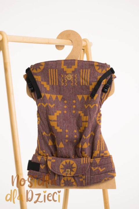 Nosidełko LennyPreschool z tkaniny żakardowej, rozmiar preschool (45% jedwab tussah, 32% bawełna czesana, 8% wełna merino, 8% k