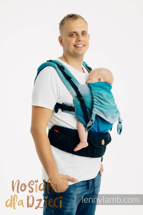 Nosidełko LennyUpGrade PRO z tkaniny skośno-krzyżowej, 100% bawełna , rozmiar standard - AIRGLOW