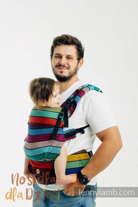 Nosidełko LennyUpGrade PRO z tkaniny skośno-krzyżowej 100% bawełna, rozmiar standard - KARUZELA BARW