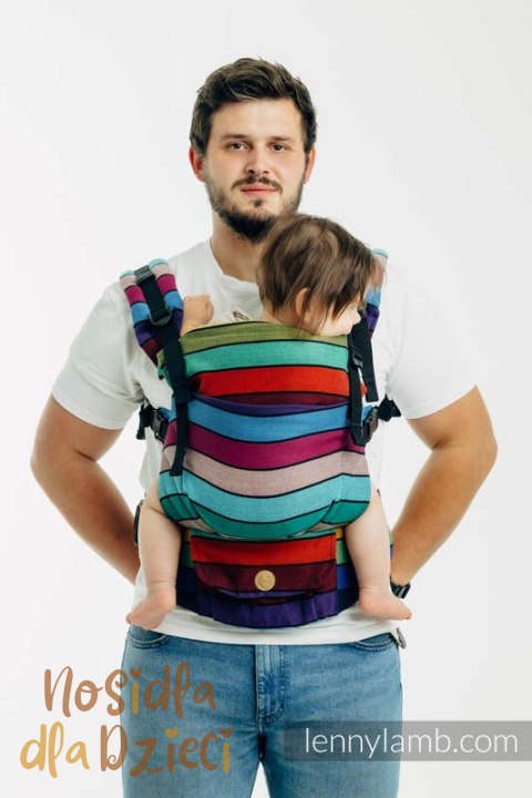 Nosidełko LennyUpGrade PRO z tkaniny skośno-krzyżowej 100% bawełna, rozmiar standard - KARUZELA BARW