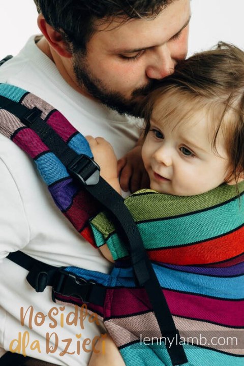 Nosidełko LennyUpGrade PRO z tkaniny skośno-krzyżowej 100% bawełna, rozmiar standard - KARUZELA BARW