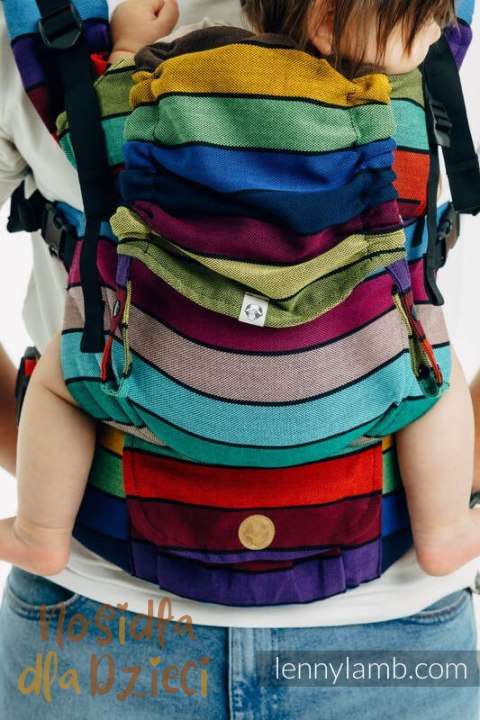 Nosidełko LennyUpGrade PRO z tkaniny skośno-krzyżowej 100% bawełna, rozmiar standard - KARUZELA BARW