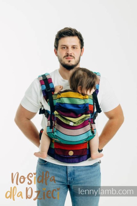 Nosidełko LennyUpGrade PRO z tkaniny skośno-krzyżowej 100% bawełna, rozmiar standard - KARUZELA BARW