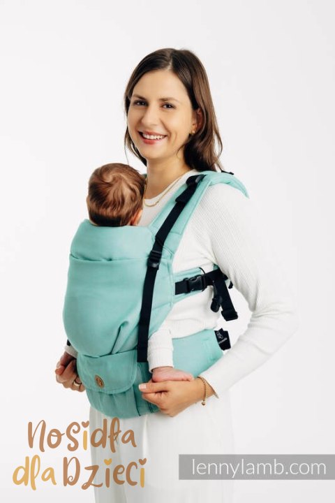 Nosidełko LennyUpGrade PRO z tkaniny skośno-krzyżowej, 100% bawełna , rozmiar standard - MATCHA