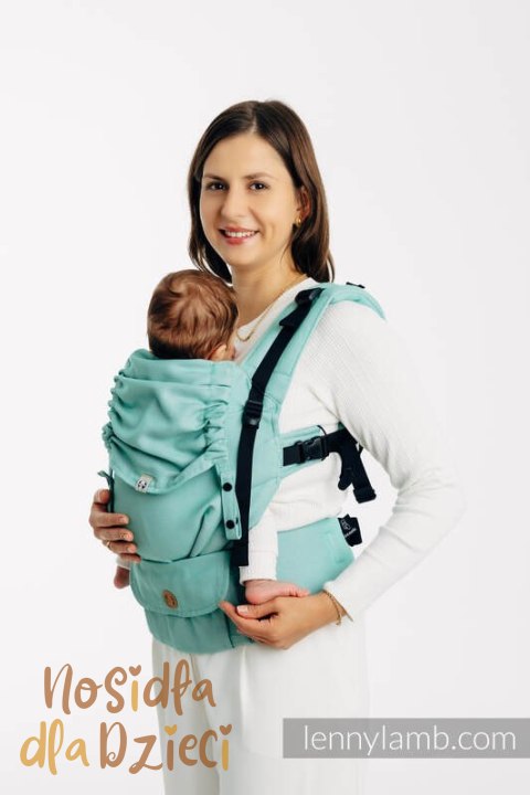 Nosidełko LennyUpGrade PRO z tkaniny skośno-krzyżowej, 100% bawełna , rozmiar standard - MATCHA