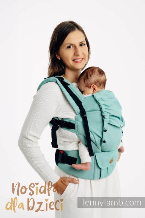 Nosidełko LennyUpGrade PRO z tkaniny skośno-krzyżowej, 100% bawełna , rozmiar standard - MATCHA
