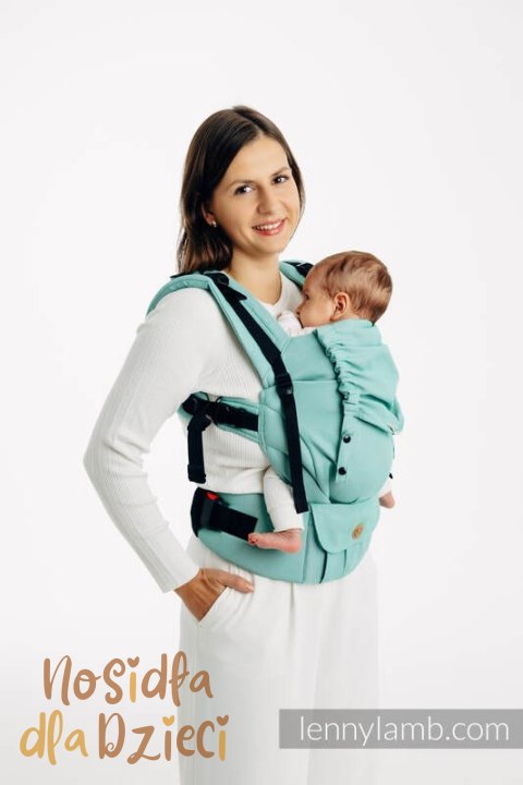 Nosidełko LennyUpGrade PRO z tkaniny skośno-krzyżowej, 100% bawełna , rozmiar standard - MATCHA