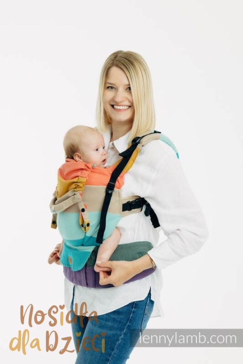 Nosidełko LennyUpGrade PRO z tkaniny skośno-krzyżowej, 100% bawełna , rozmiar standard - PASTELS