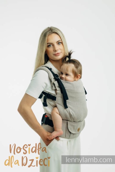 Nosidełko LennyUpGrade PRO z tkaniny skośno-krzyżowej, 100% bawełna, rozmiar standard - PEANUT BUTTER