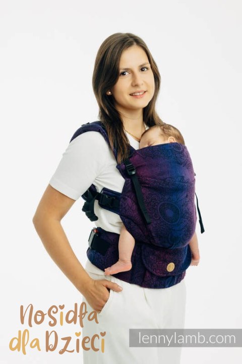 Nosidełko LennyUpGrade PRO z tkaniny żakardowej 100% bawełna , rozmiar standard - DZIKIE WINO - BOUQUET