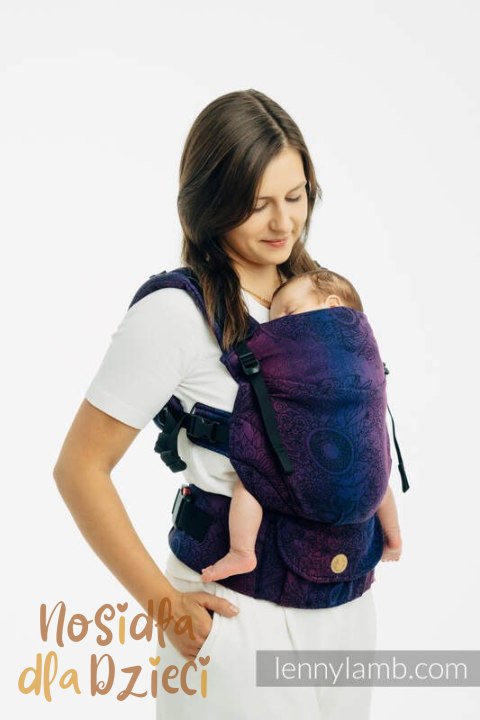 Nosidełko LennyUpGrade PRO z tkaniny żakardowej 100% bawełna , rozmiar standard - DZIKIE WINO - BOUQUET