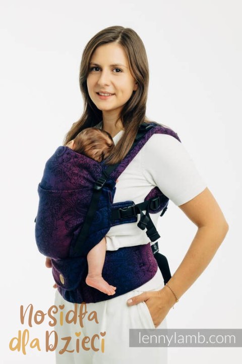 Nosidełko LennyUpGrade PRO z tkaniny żakardowej 100% bawełna , rozmiar standard - DZIKIE WINO - BOUQUET