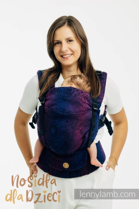 Nosidełko LennyUpGrade PRO z tkaniny żakardowej 100% bawełna , rozmiar standard - DZIKIE WINO - BOUQUET