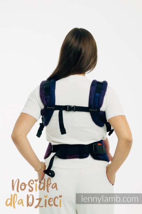 Nosidełko LennyUpGrade PRO z tkaniny żakardowej 100% bawełna , rozmiar standard - DZIKIE WINO - BOUQUET