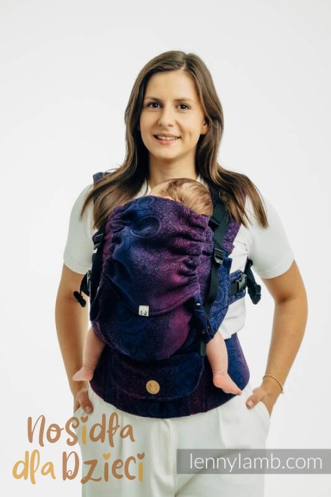 Nosidełko LennyUpGrade PRO z tkaniny żakardowej 100% bawełna , rozmiar standard - DZIKIE WINO - BOUQUET