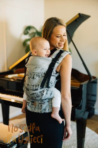 Nosidełko LennyUpGrade PRO z tkaniny żakardowej 100% bawełna , rozmiar standard - MELODY - POLONAISE