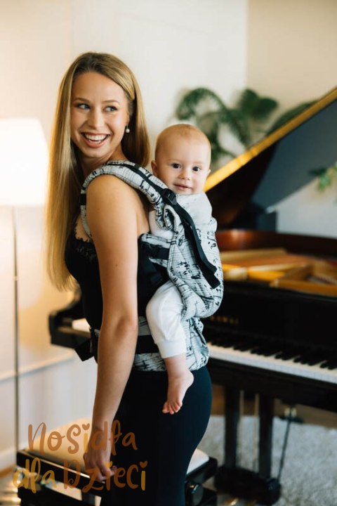 Nosidełko LennyUpGrade PRO z tkaniny żakardowej 100% bawełna , rozmiar standard - MELODY - POLONAISE