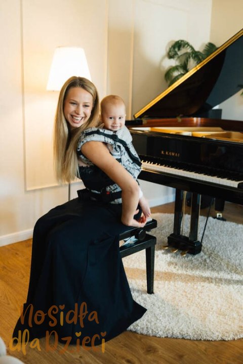 Nosidełko LennyUpGrade PRO z tkaniny żakardowej 100% bawełna , rozmiar standard - MELODY - POLONAISE