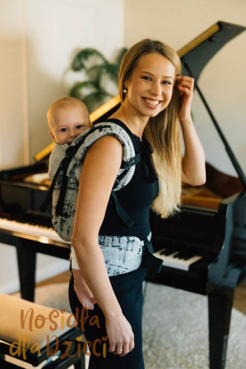 Nosidełko LennyUpGrade PRO z tkaniny żakardowej 100% bawełna , rozmiar standard - MELODY - POLONAISE