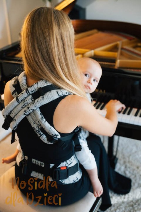 Nosidełko LennyUpGrade PRO z tkaniny żakardowej 100% bawełna , rozmiar standard - MELODY - POLONAISE