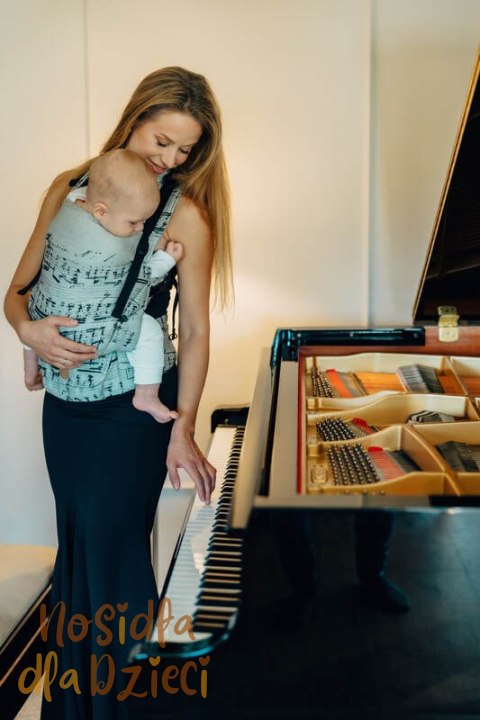 Nosidełko LennyUpGrade PRO z tkaniny żakardowej 100% bawełna , rozmiar standard - MELODY - POLONAISE