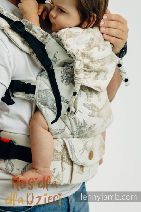 Nosidełko LennyUpGrade PRO z tkaniny żakardowej 100% bawełna , rozmiar standard - PARK JURAJSKI - ICE DESERT