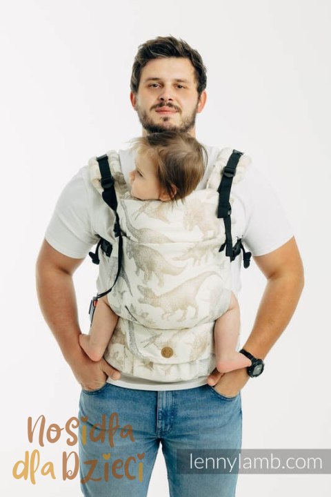 Nosidełko LennyUpGrade PRO z tkaniny żakardowej 100% bawełna , rozmiar standard - PARK JURAJSKI - ICE DESERT