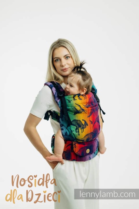 Nosidełko LennyUpGrade PRO z tkaniny żakardowej 100% bawełna , rozmiar standard - PARK JURAJSKI - NOWA ERA