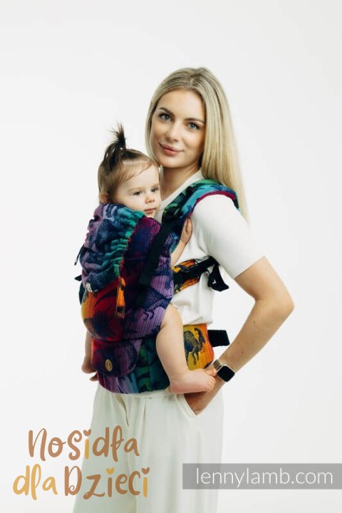 Nosidełko LennyUpGrade PRO z tkaniny żakardowej 100% bawełna , rozmiar standard - PARK JURAJSKI - NOWA ERA