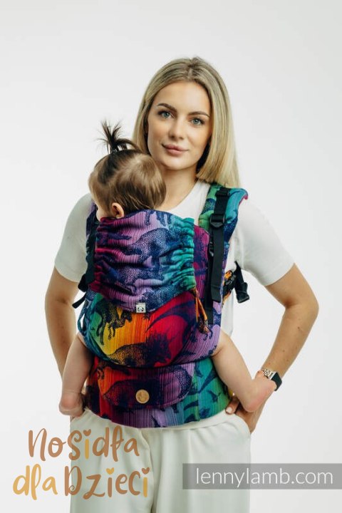 Nosidełko LennyUpGrade PRO z tkaniny żakardowej 100% bawełna , rozmiar standard - PARK JURAJSKI - NOWA ERA