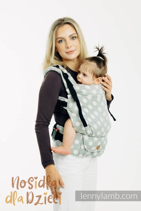 Nosidełko LennyUpGrade PRO z tkaniny żakardowej 100% bawełna , rozmiar standard - POLKA DOTS - PLOP