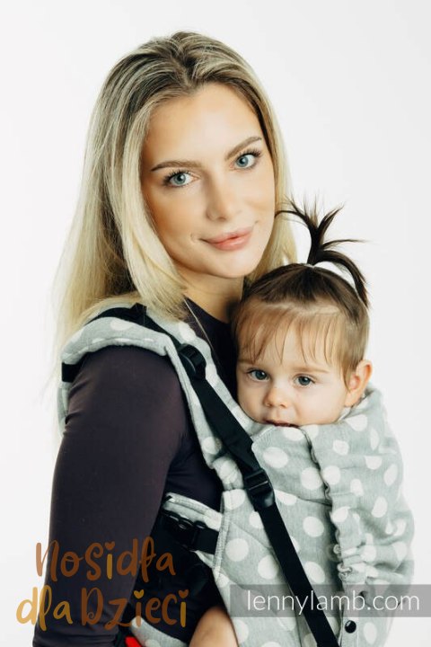 Nosidełko LennyUpGrade PRO z tkaniny żakardowej 100% bawełna , rozmiar standard - POLKA DOTS - PLOP