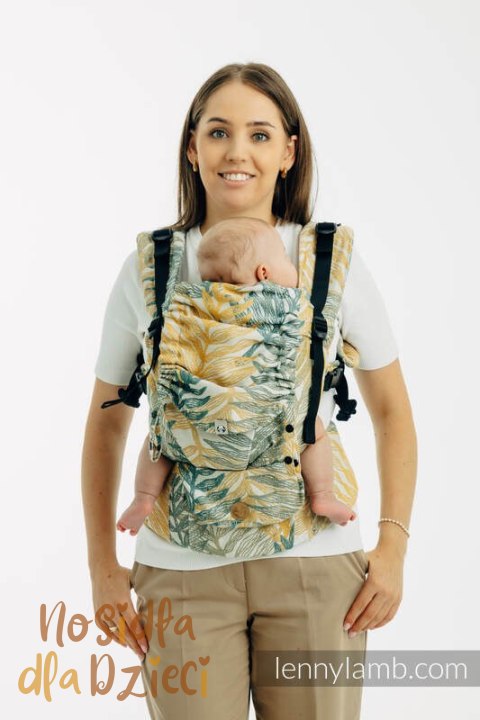 Nosidełko LennyUpGrade PRO z tkaniny żakardowej 100% bawełna , rozmiar standard - RAINFOREST - SELVA