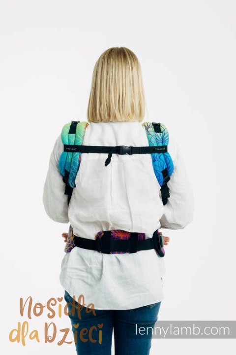 Nosidełko LennyUpGrade PRO z tkaniny żakardowej 100% bawełna , rozmiar standard - TĘCZOWY LOTOS