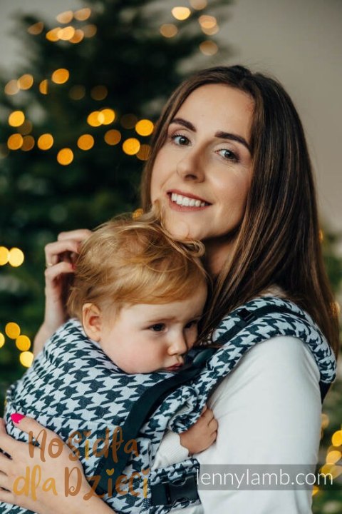 Nosidełko LennyUpGrade PRO z tkaniny żakardowej (44% bawełna, 32% jedwab, 24% wiskoza bambusowa), PATA DE GALLO